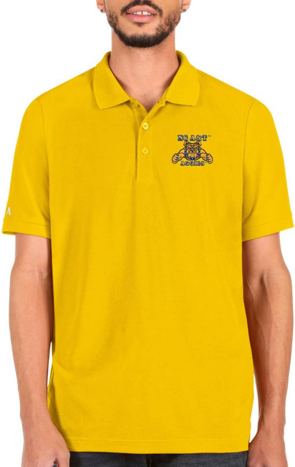 Antigua Men's North Carolina A&T Aggies Gold Legacy Pique Polo