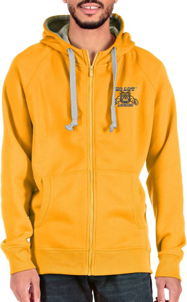 Antigua Men's North Carolina A&T Aggies Gold Victory Full Zip Jacket