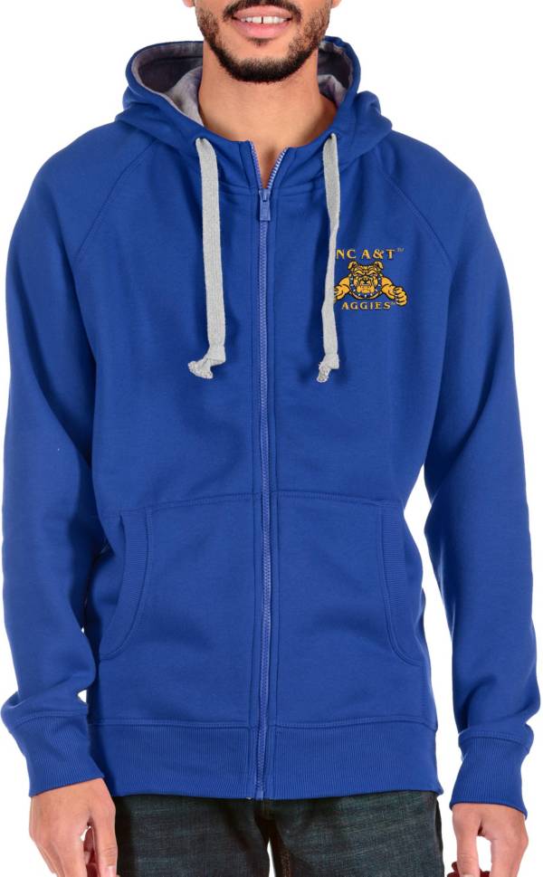 Antigua Men's North Carolina A&T Aggies Royal Victory Full Zip Jacket