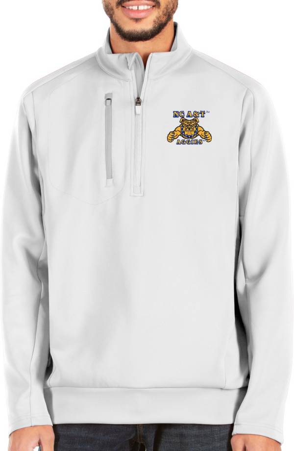 Antigua Men's North Carolina A&T Aggies White Generation ½ Zip Pullover