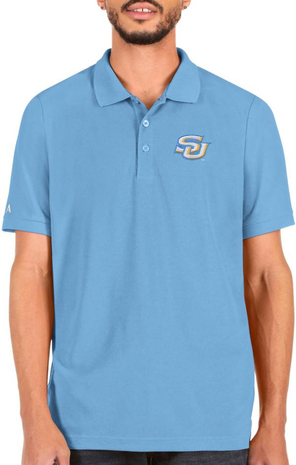 Antigua Men's Southern University Jaguars Blue Legacy Polo