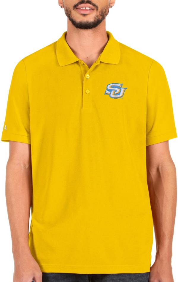 Antigua Men's Southern University Jaguars Gold Legacy Polo