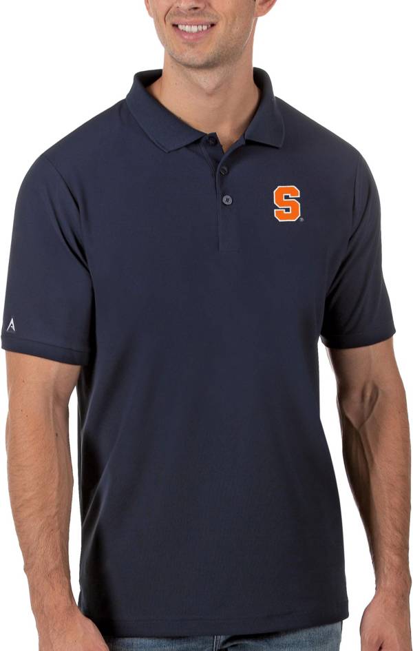 Antigua Men's Syracuse Orange Navy Legacy Pique Polo