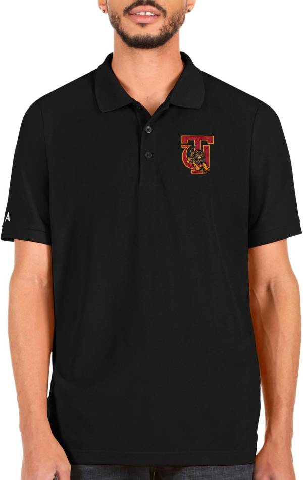 Antigua Men's Tuskegee Golden Tigers Black Legacy Polo