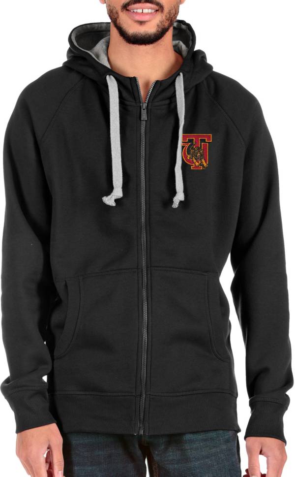 Antigua Men's Tuskegee Golden Tigers Black Victory Full Zip Jacket