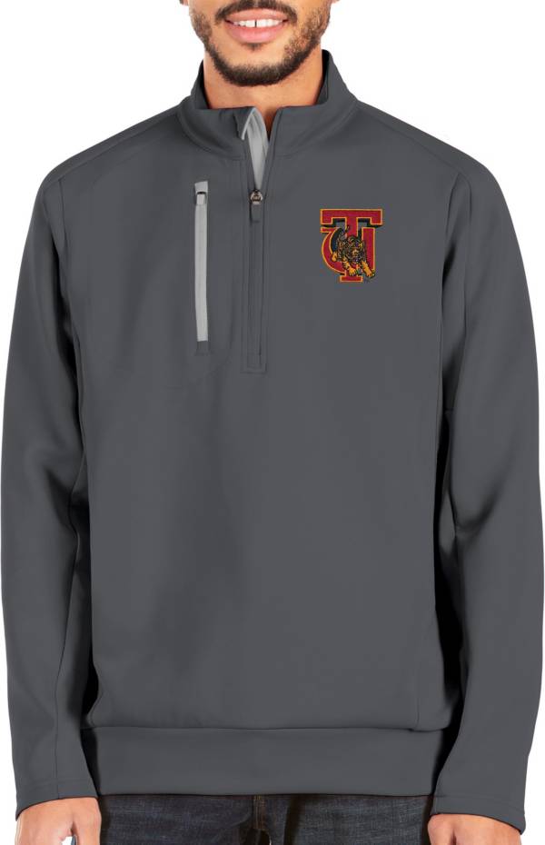 Antigua Men's Tuskegee Golden Tigers Black Fortune 1/4 Zip Pullover