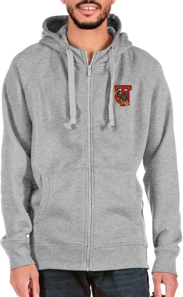 Antigua Men's Tuskegee Golden Tigers Grey Victory Full Zip Jacket