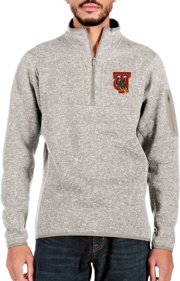 Antigua Men's Tuskegee Golden Tigers White Fortune 1/4 Zip Pullover