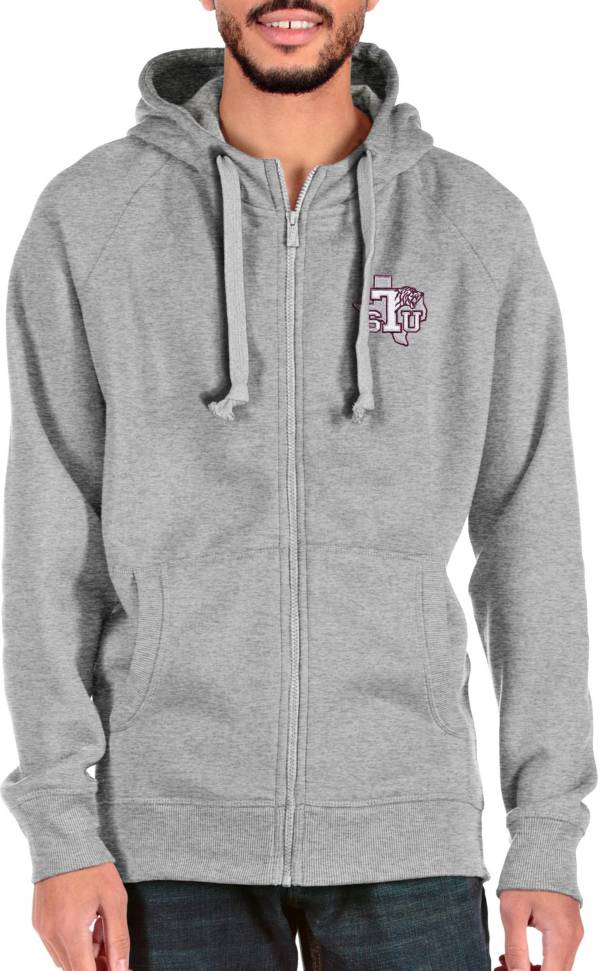 Antigua Men's Texas Southern Tigers Grey Victory Full Zip Jacket