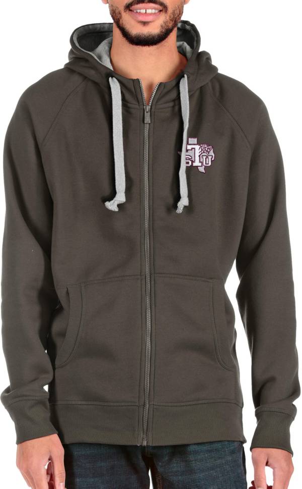 Antigua Men's Texas Southern Tigers Grey Victory Full Zip Jacket product image