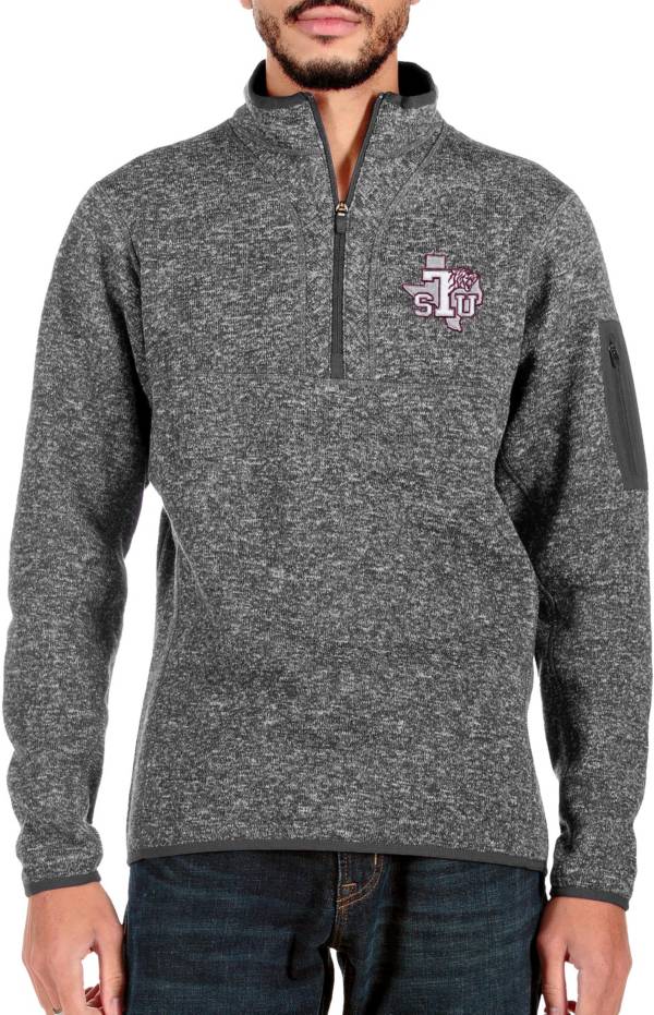 Antigua Men's Texas Southern Tigers Grey Fortune 1/4 Zip Pullover product image
