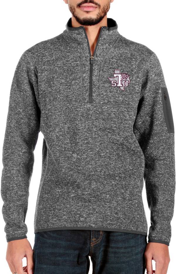 Antigua Men's Texas Southern Tigers Grey Fortune 1/4 Zip Pullover