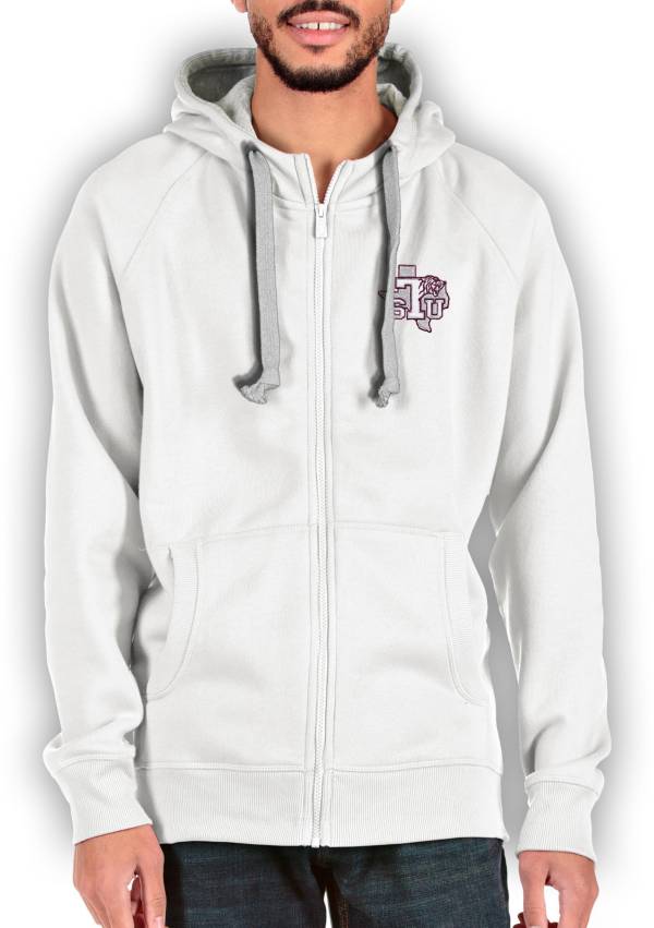 Antigua Men's Texas Southern Tigers White Victory Full Zip Jacket