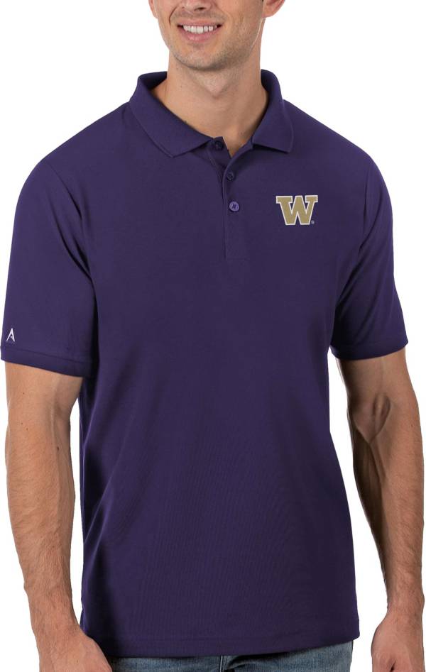Antigua Men's Washington Huskies Purple Legacy Pique Polo
