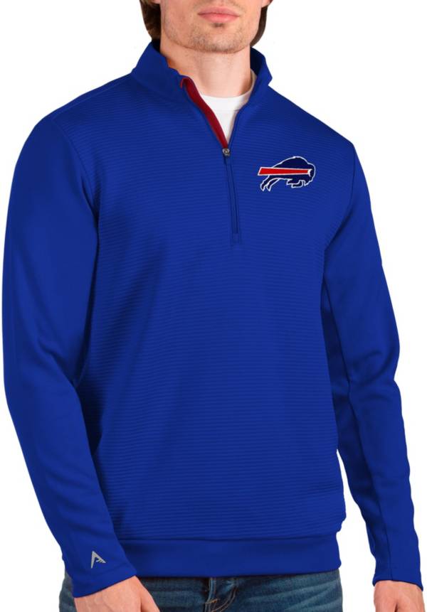 Antigua Men's Buffalo Bills Vanquish Royal Quarter-Zip Pullover