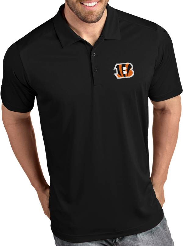 Antigua Men's Cincinnati Bengals Tribute Black Polo