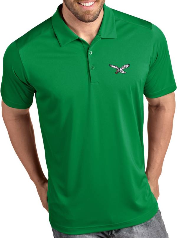 Antigua Men's Philadelphia Eagles Tribute Green Throwback Polo