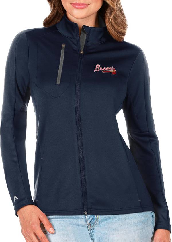 Antigua Women's Atlanta Braves Generation Full-Zip Navy Jacket product image
