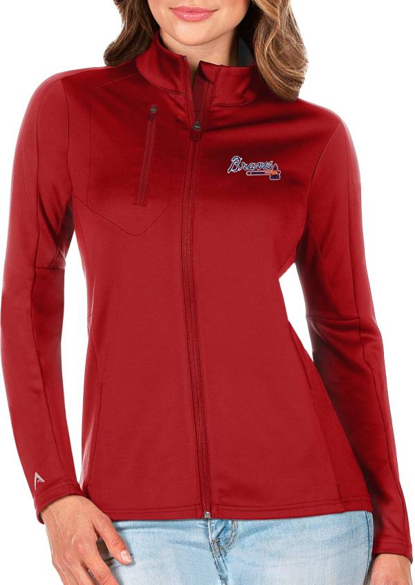 Antigua Women's Atlanta Braves Generation Full-Zip Red Jacket product image