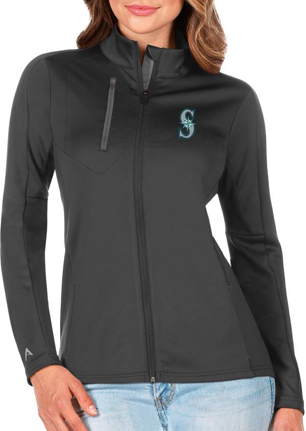 Antigua Women's Seattle Mariners Generation Full-Zip Gray Jacket