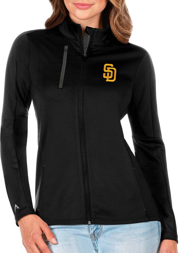 Antigua Women's San Diego Padres Generation Full-Zip Black Jacket