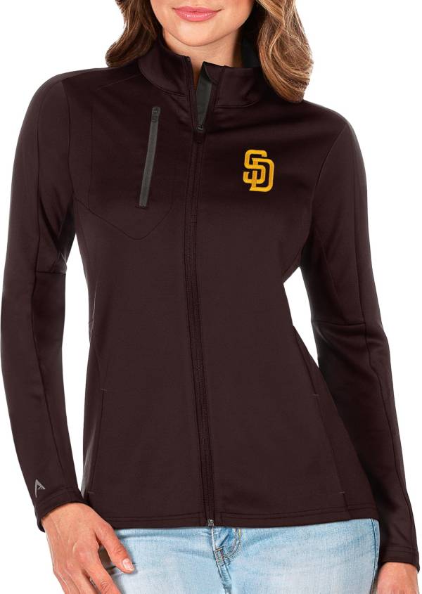 Antigua Women's San Diego Padres Generation Full-Zip Brown Jacket