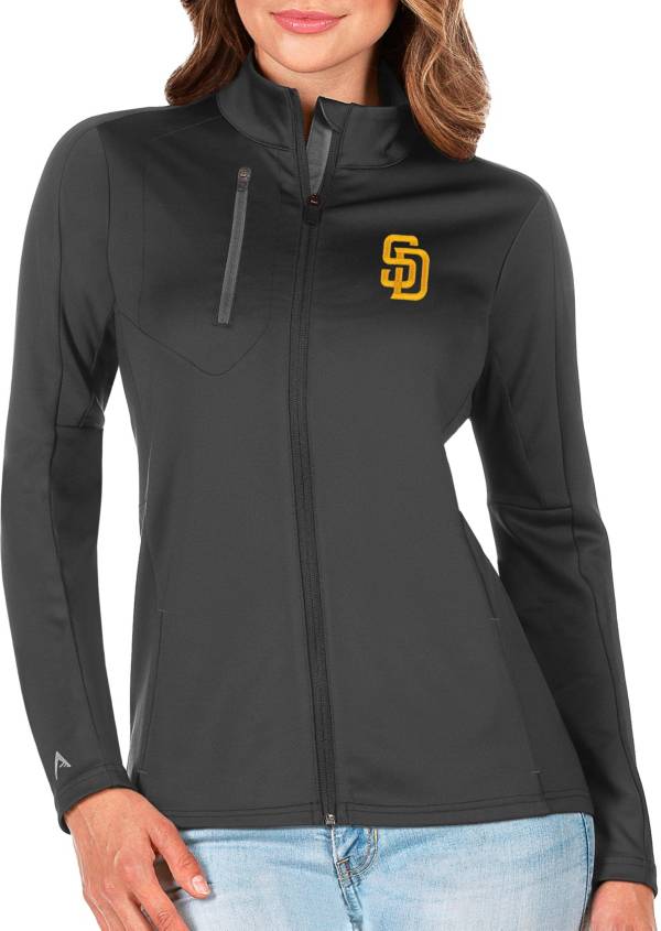 Antigua Women's San Diego Padres Generation Full-Zip Gray Jacket