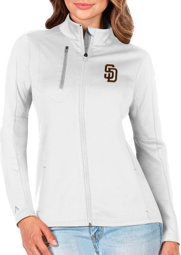 Antigua Women's San Diego Padres Generation Full-Zip White Jacket