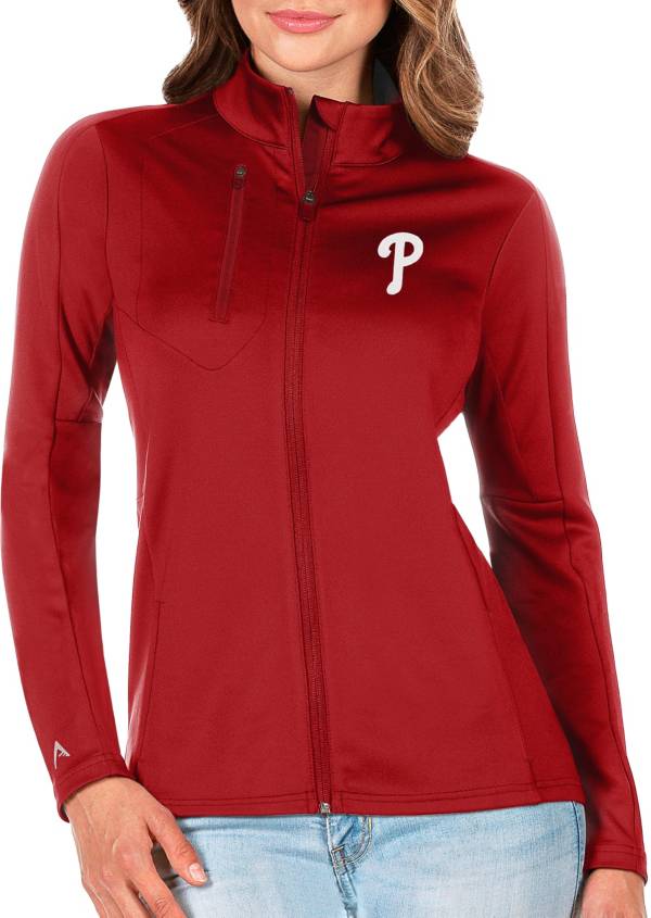 Antigua Women's Philadelphia Phillies Generation Full-Zip Red Jacket