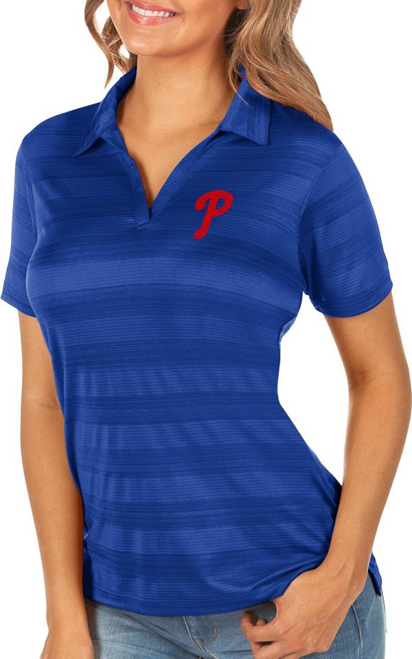 Antigua Women's Philadelphia Phillies Compass Royal Polo