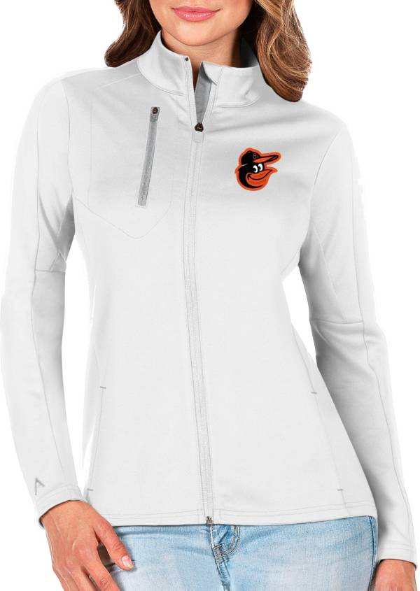 Antigua Women's Baltimore Orioles Generation Full-Zip White Jacket