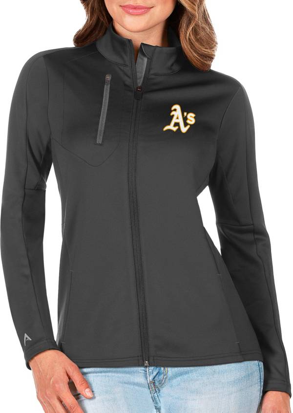 Antigua Women's Oakland Athletics Generation Full-Zip Gray Jacket