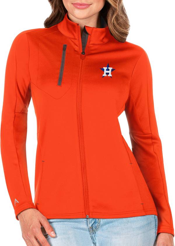 Antigua Women's Houston Astros Generation Full-Zip Orange Jacket