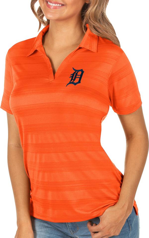 Antigua Women's Detroit Tigers Compass Mango Polo