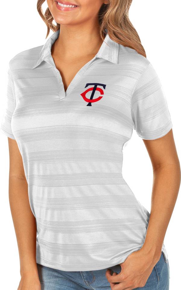 Antigua Women's Minnesota Twins Compass White Polo