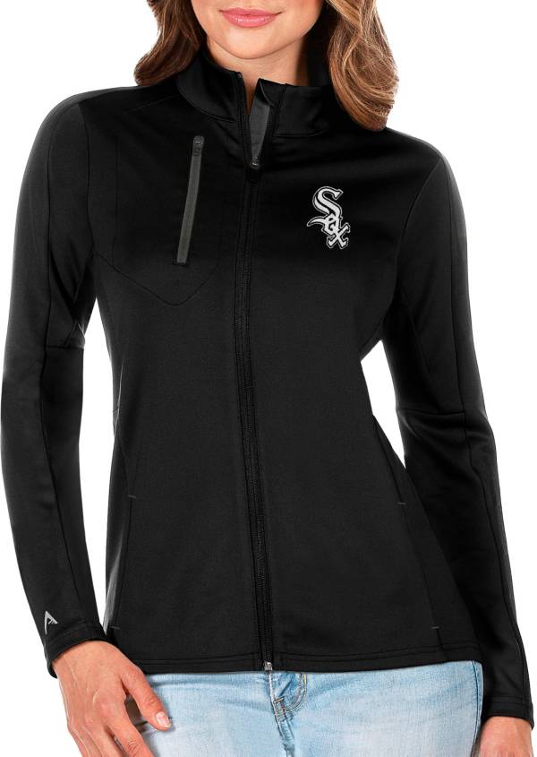 Antigua Women's Chicago White Sox Generation Full-Zip Black Jacket product image