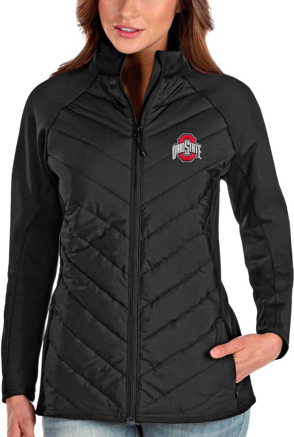 Antigua Women's Ohio State Buckeyes Black Altitude Full-Zip Jacket