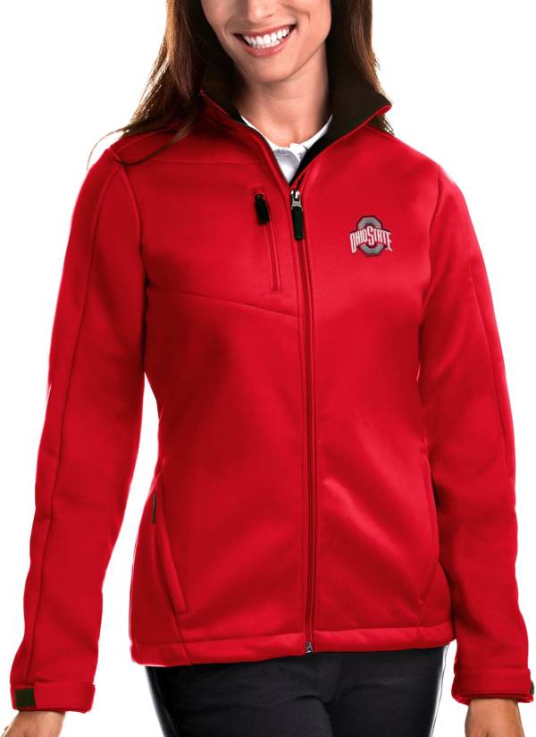 Antigua Women's Ohio State Buckeyes Scarlet Traverse Full-Zip Jacket