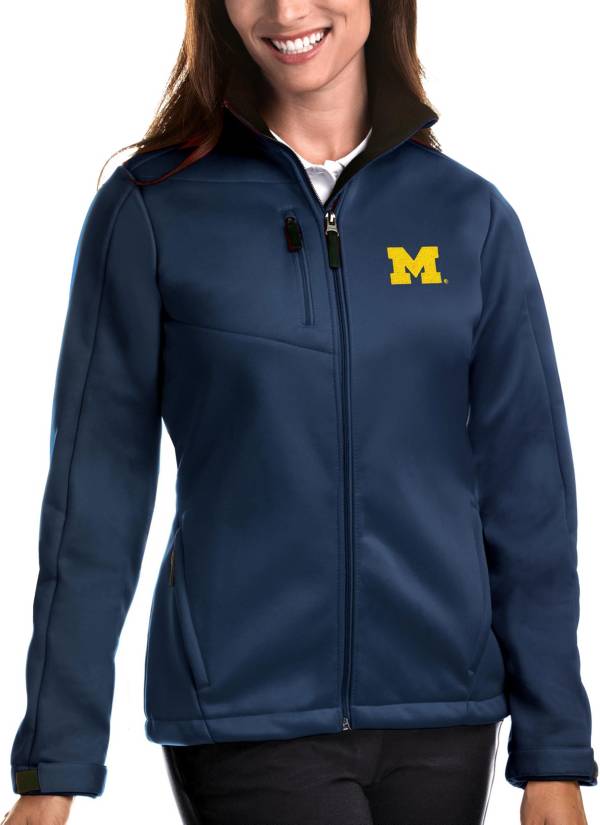 Antigua Women's Michigan Wolverines Blue Traverse Full-Zip Jacket