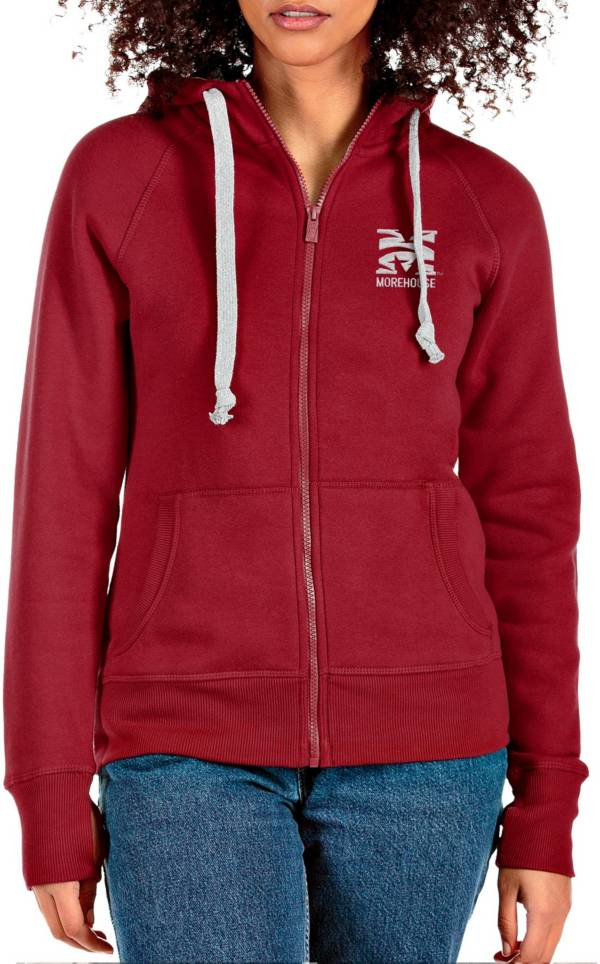 Antigua Women's Morehouse College Maroon Tigers Maroon Victory Full Zip Jacket