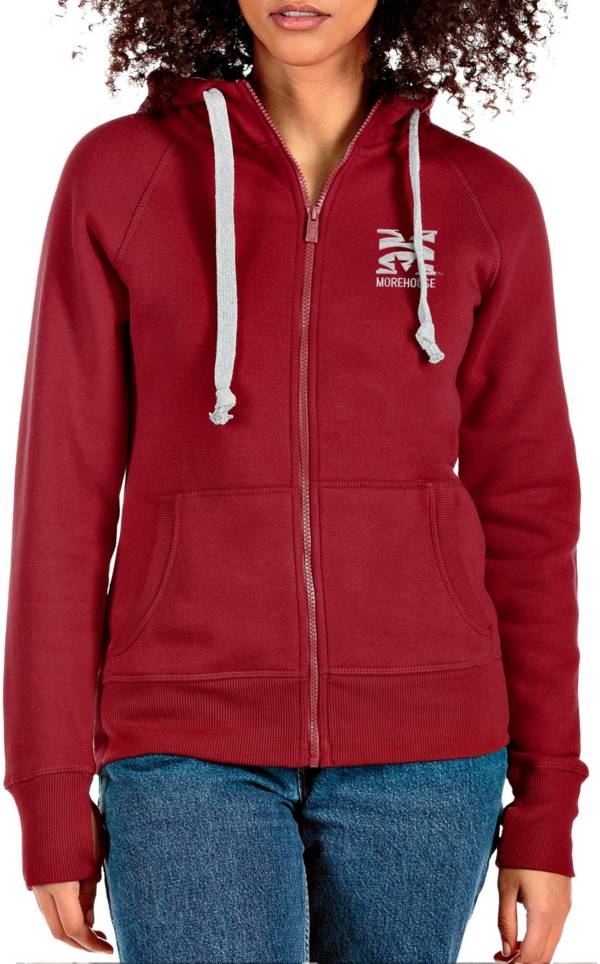 Antigua Women's Morehouse College Maroon Tigers Maroon Victory Full Zip Jacket