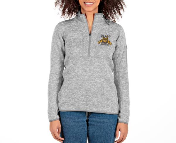 Antigua Women's North Carolina A&T Aggies Grey Fortune 1/4 Zip Pullover