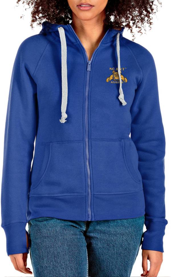 Antigua Women's North Carolina A&T Aggies Aggie Blue Victory Full Zip Jacket