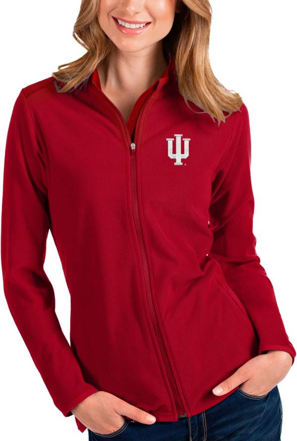 Antigua Women's Indiana Hoosiers Crimson Glacier Full-Zip Jacket