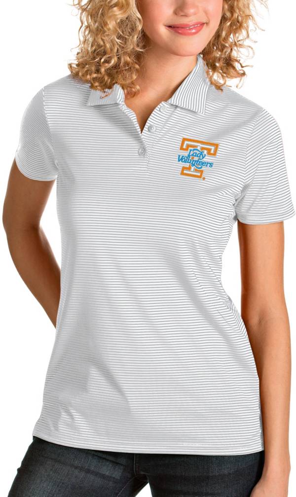 Antigua Women's Tennessee Volunteers White Quest Performance Polo