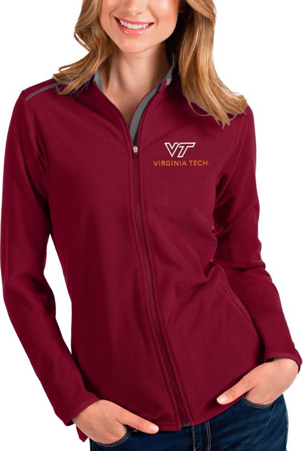Antigua Women's Virginia Tech Hokies Maroon Glacier Full-Zip Jacket