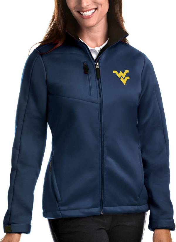 Antigua Women's West Virginia Mountaineers Blue Traverse Full-Zip Jacket