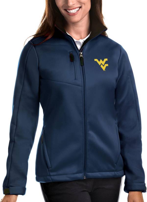 Antigua Women's West Virginia Mountaineers Blue Traverse Full-Zip Jacket product image