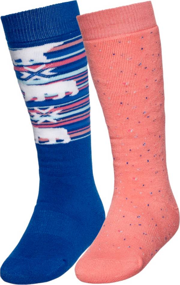 Alpine Design Girls' Snow Sport Socks – 2 pack