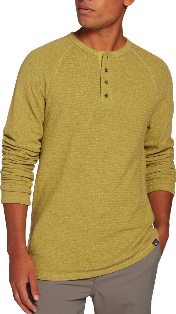 Fashion Men's Henley Shirts Casual V Neck Long Sleeve T-Shirt